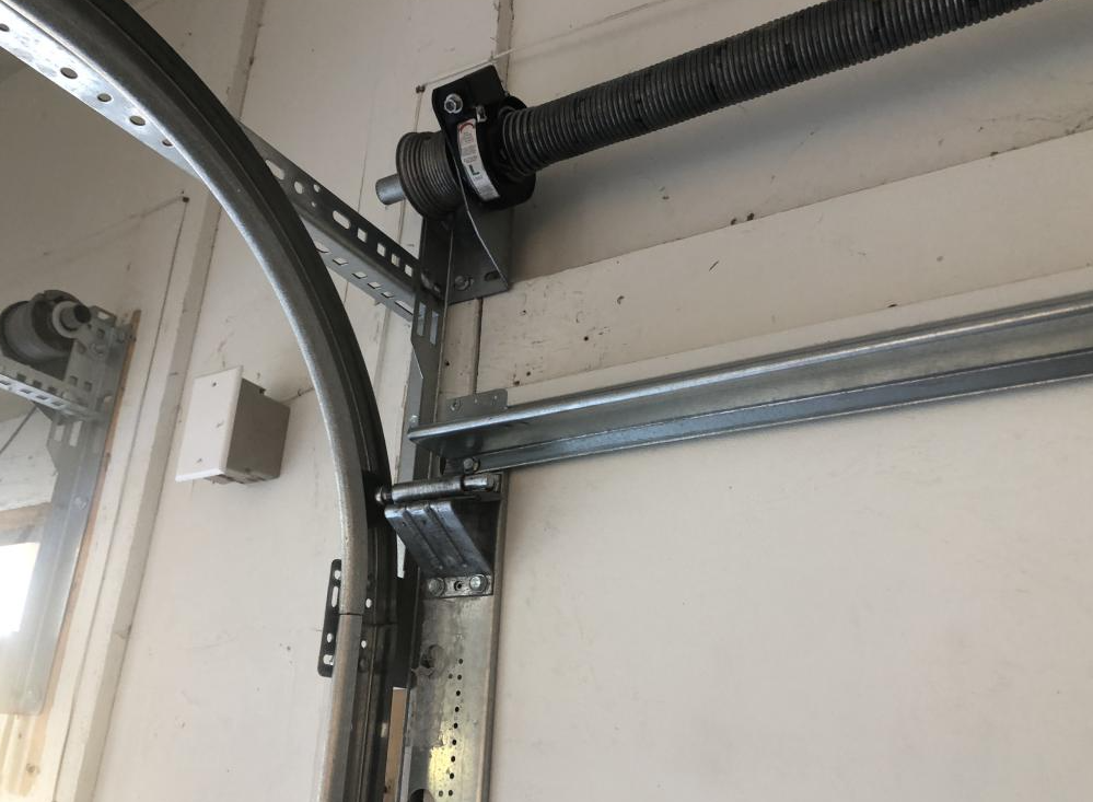 garage door track repair.