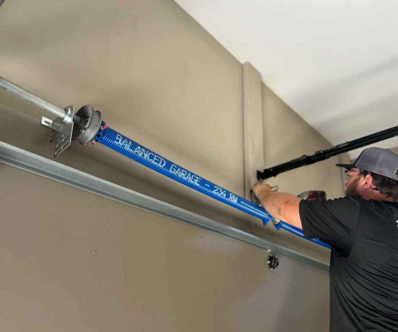 garage door spring repair.